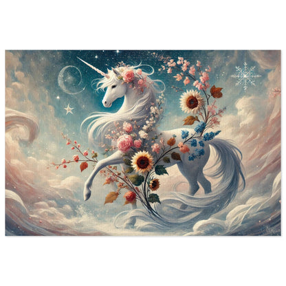 Moonlit Unicorn: A Celestial Dance Through the Seasons