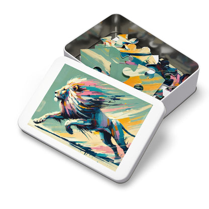 Majestic Momentum: The Racing Lion