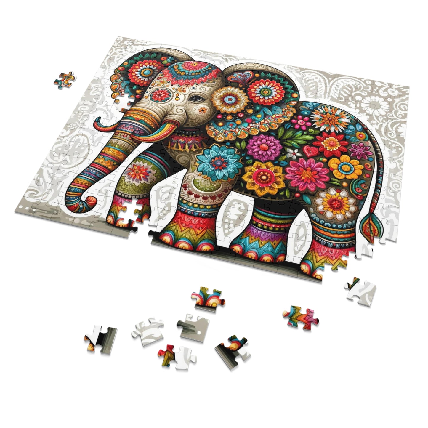 The Floral Elephant: A Symphony of Colors