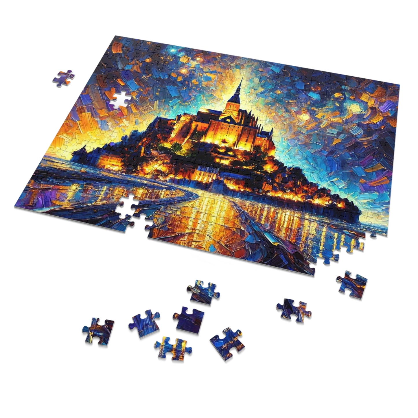 Mont Saint-Michel: A Palette Knife Symphony