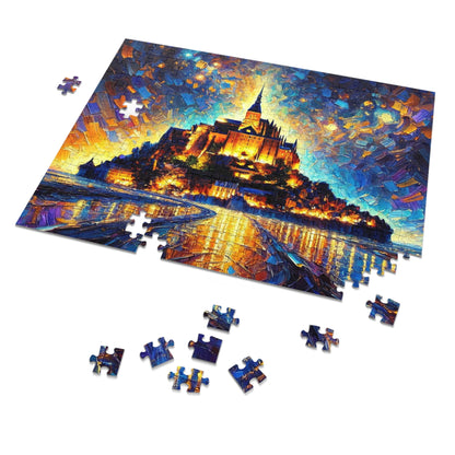 Mont Saint-Michel: A Palette Knife Symphony