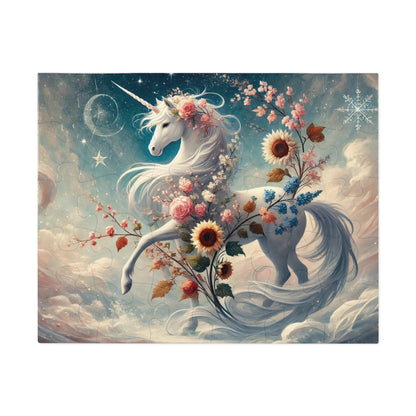 Moonlit Unicorn: A Celestial Dance Through the Seasons