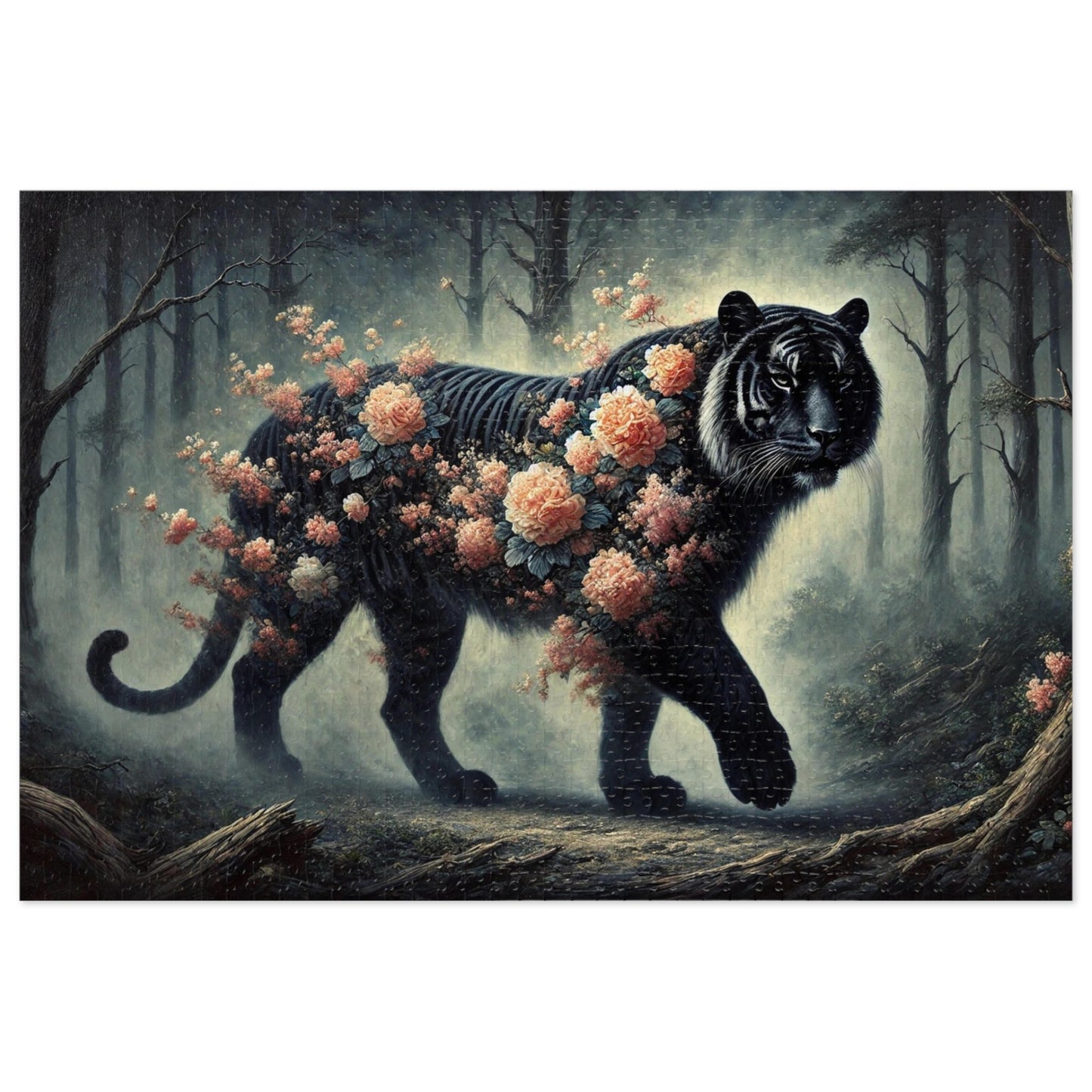 The Floral Tiger: Blossoms in the Shadows