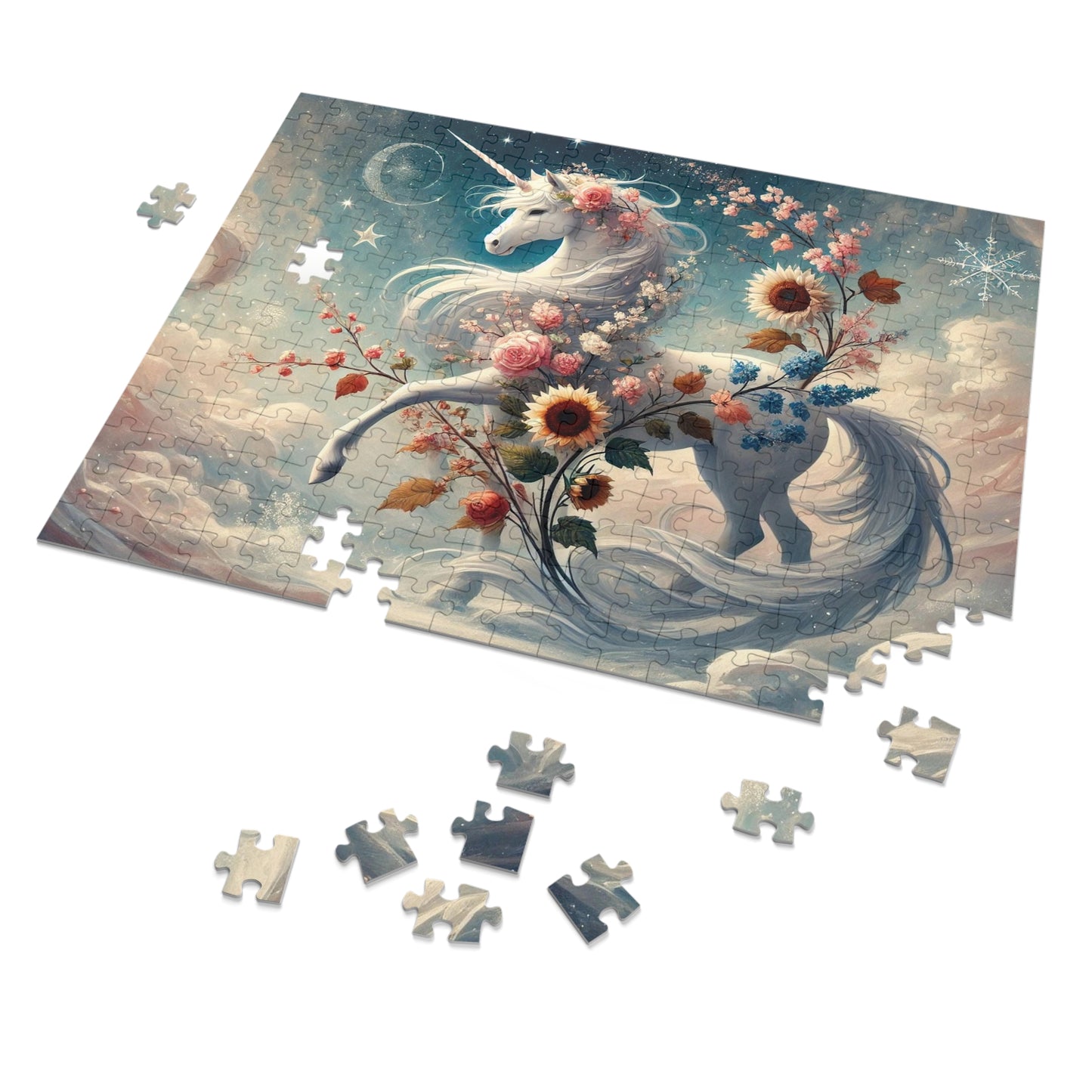 Moonlit Unicorn: A Celestial Dance Through the Seasons
