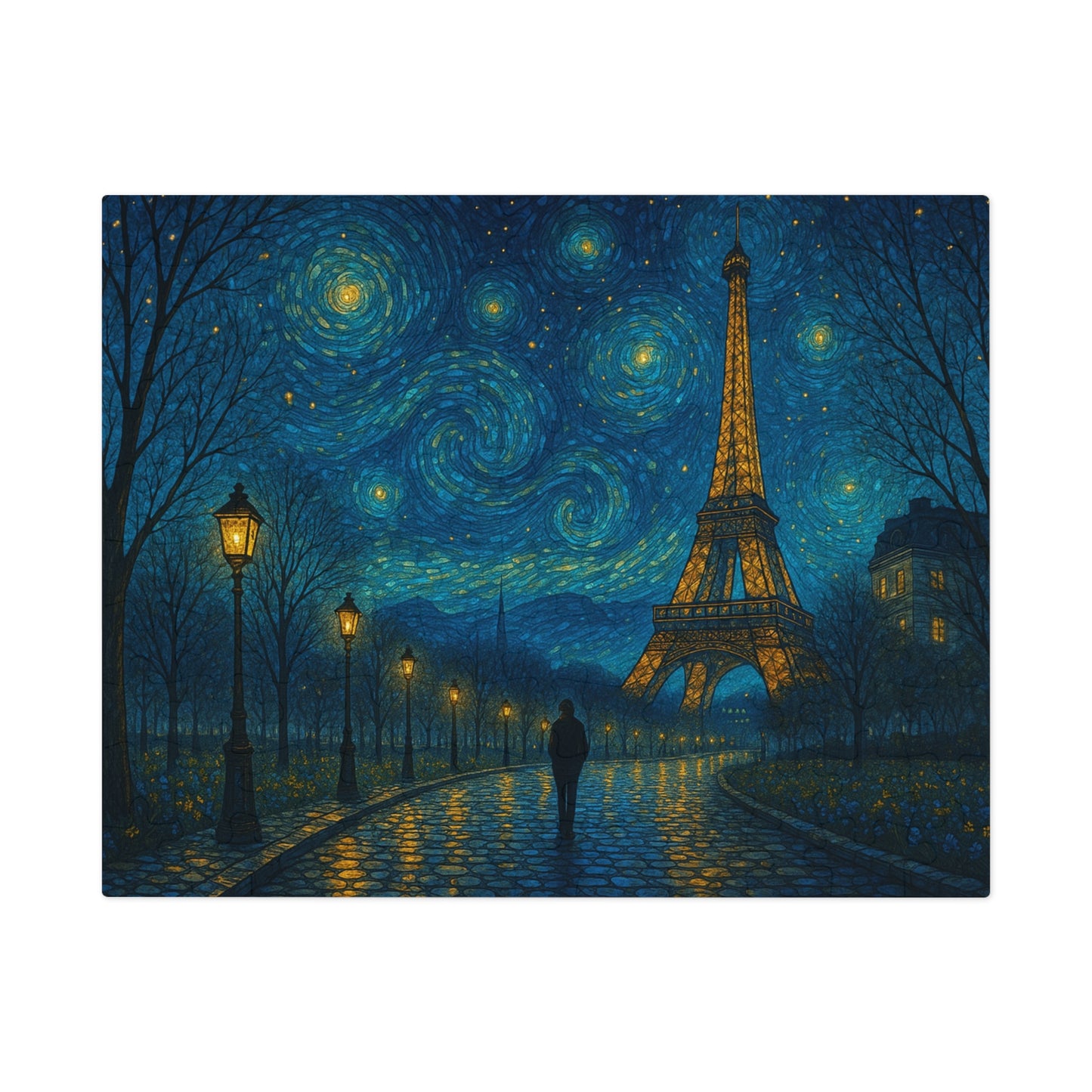 Starry Night Over the Eiffel Tower: A Parisian Dream