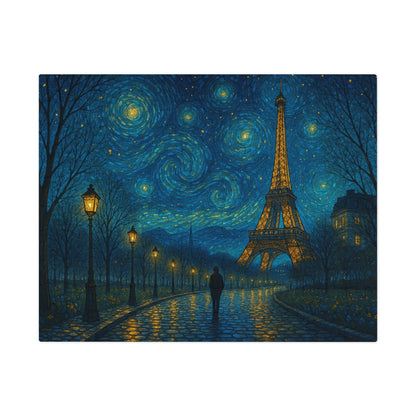 Starry Night Over the Eiffel Tower: A Parisian Dream