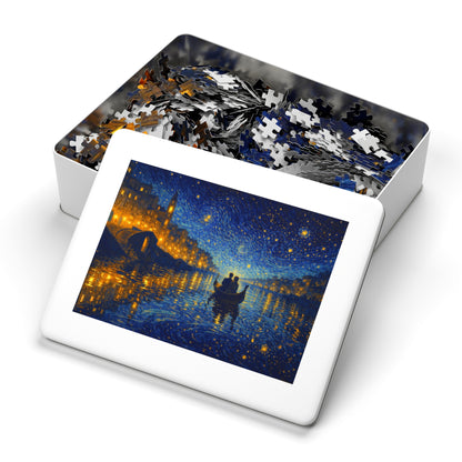 Star-Swirled Gondola: Night on the Golden Canal