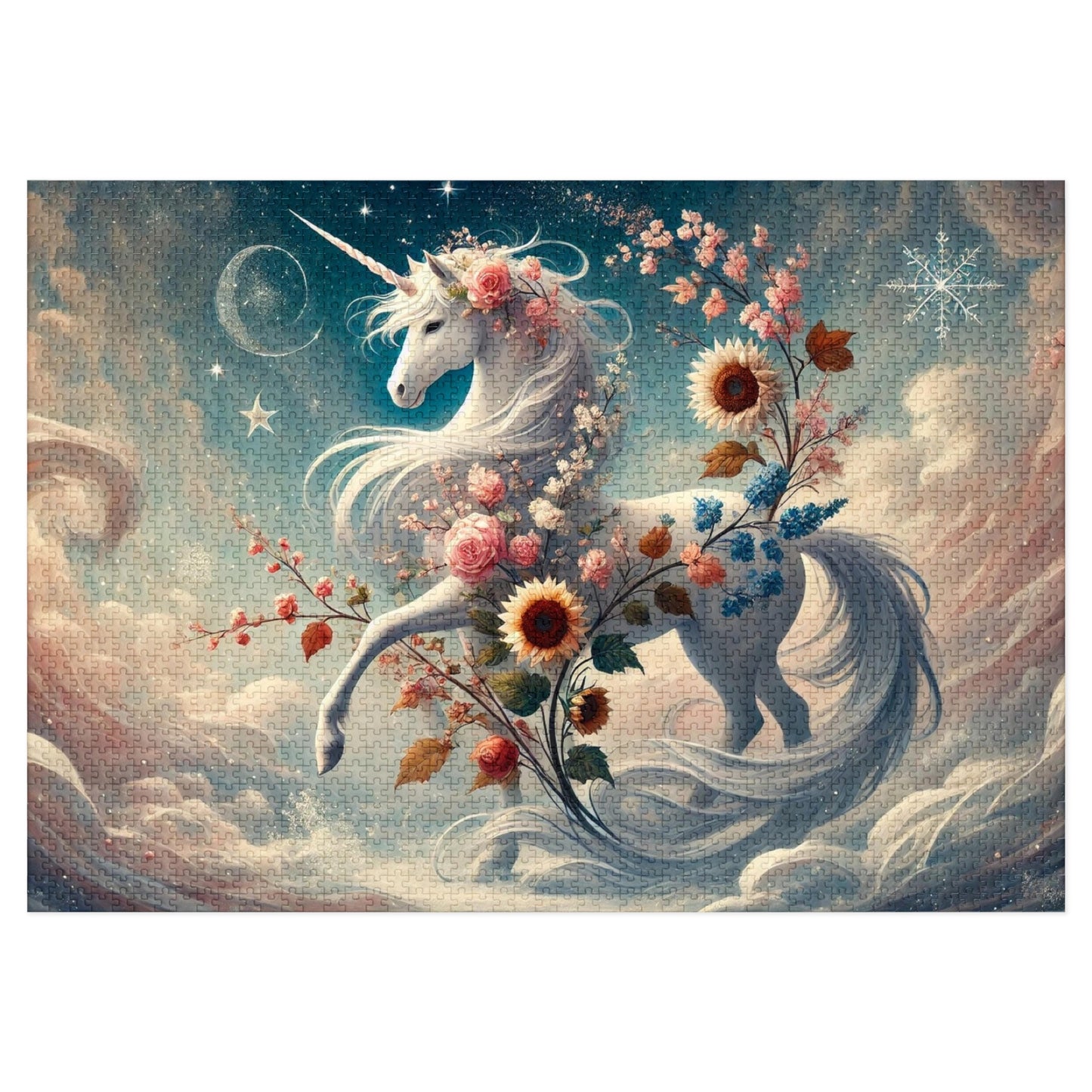 Moonlit Unicorn: A Celestial Dance Through the Seasons