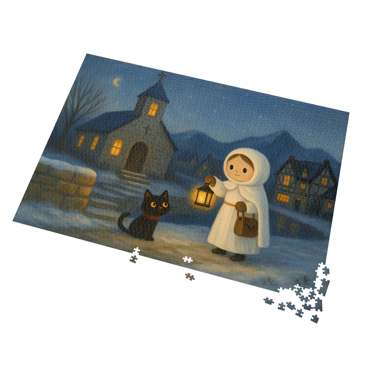 Little Black Cat Journeys: A Winter Chapel Tale