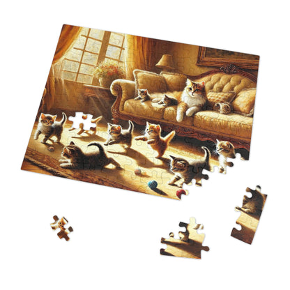 Playful Sibling Kittens on a Cozy Carpet