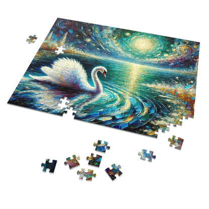 Moonlit Waters: The Grace of the Swan
