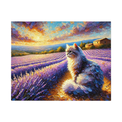 A Cat Among the Lavender Fields in Provence
