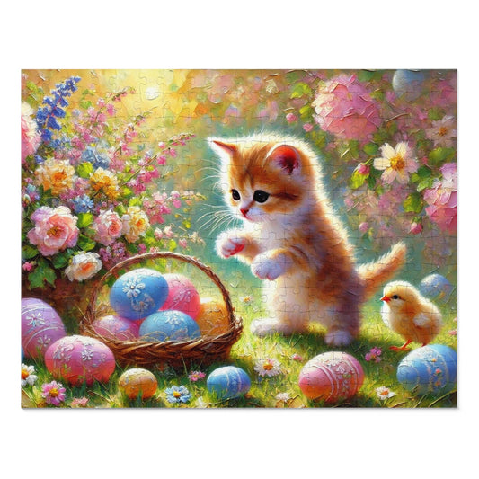 Sunlit Easter: A Furry and Feathery Friendship