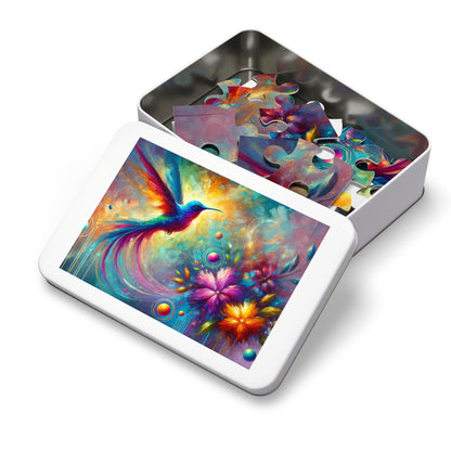 The Radiance of Life: Hummingbird and Flowers
