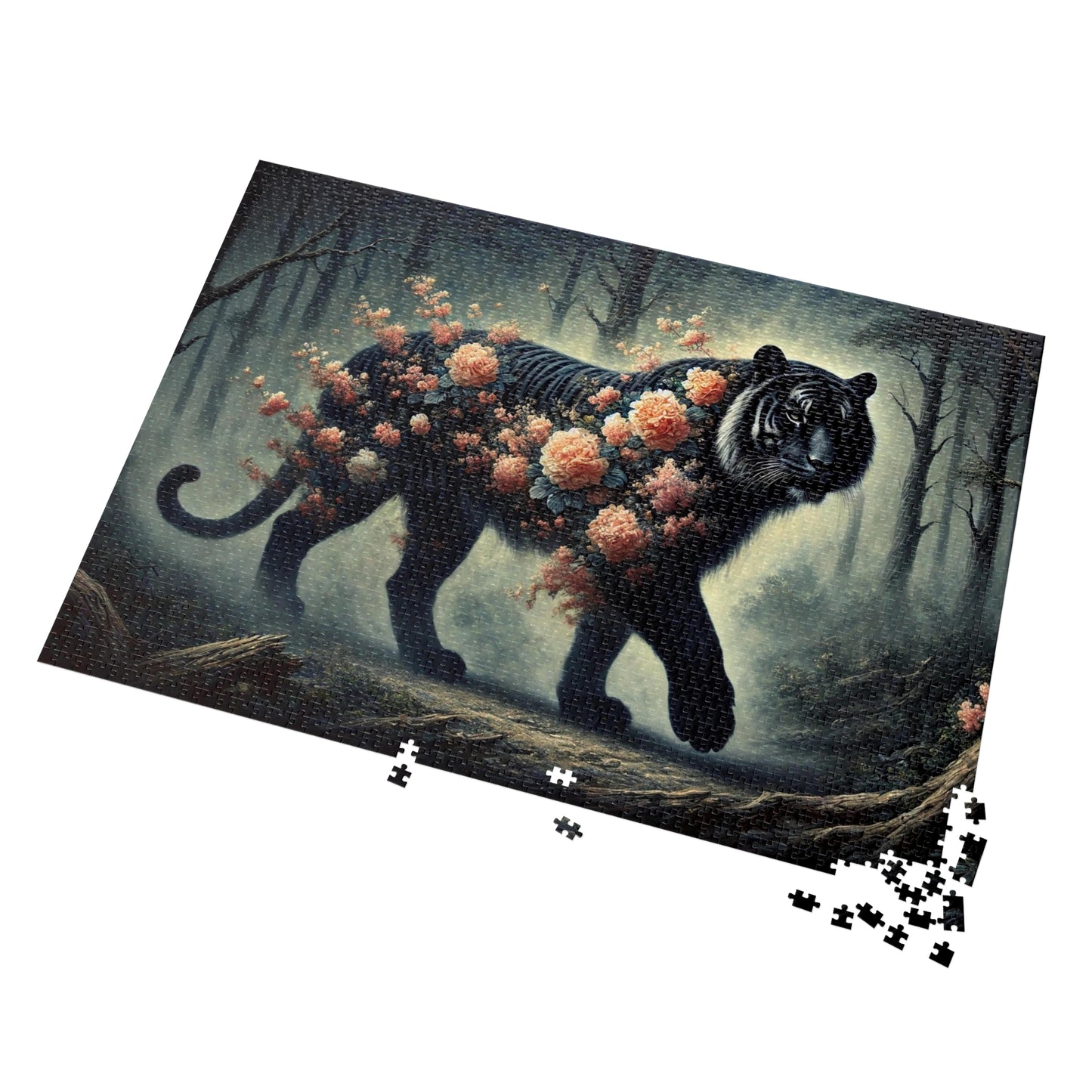 The Floral Tiger: Blossoms in the Shadows