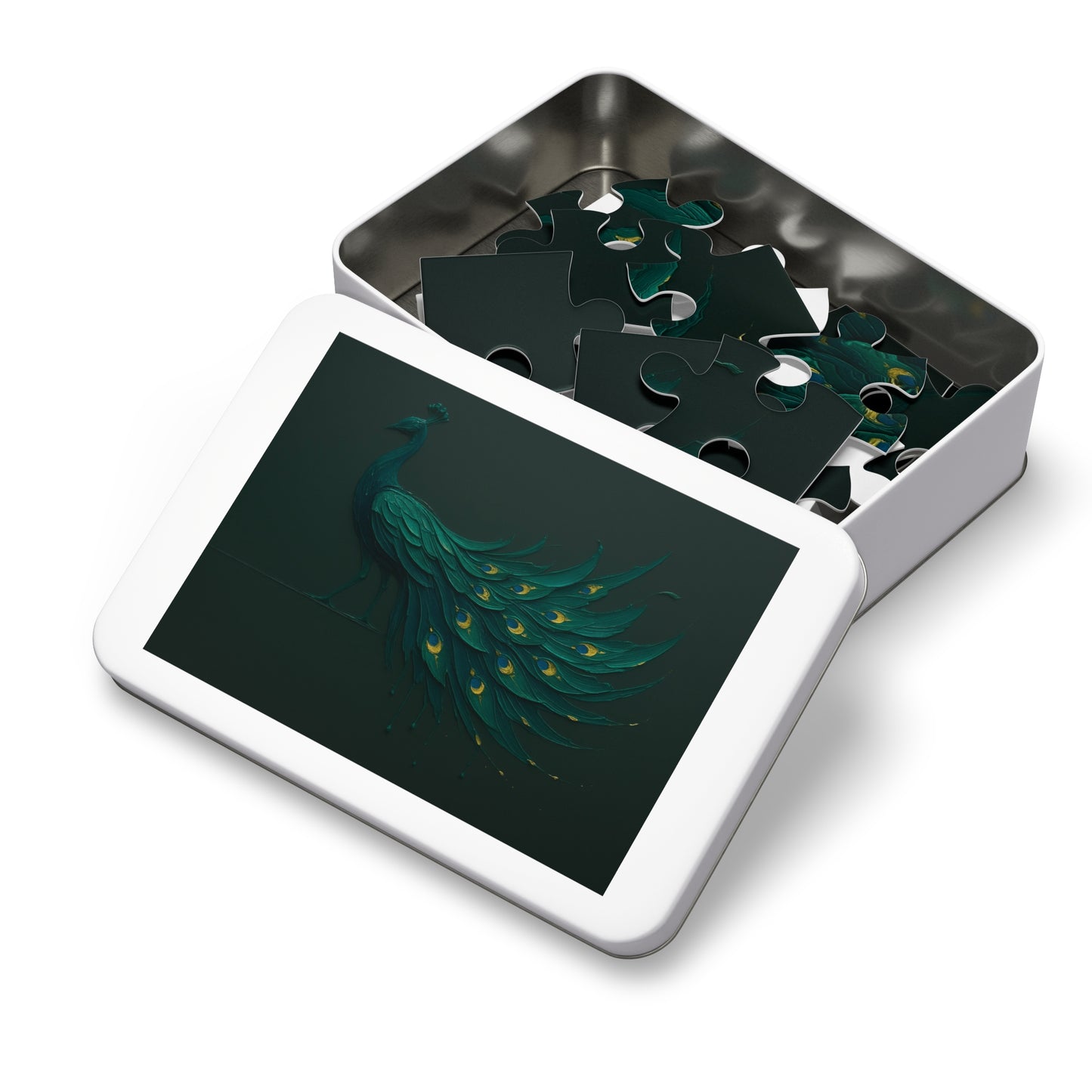 Peacock in Motion — Emerald Drip