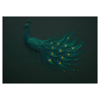 Peacock in Motion — Emerald Drip