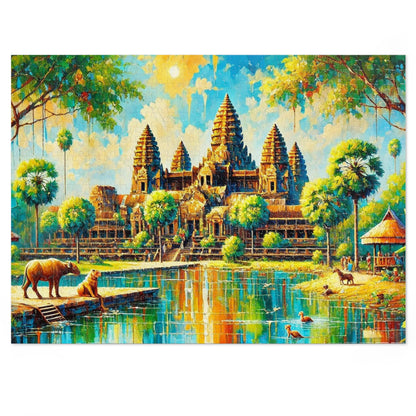 Timeless Reflections: Angkor Wat in Light and Water