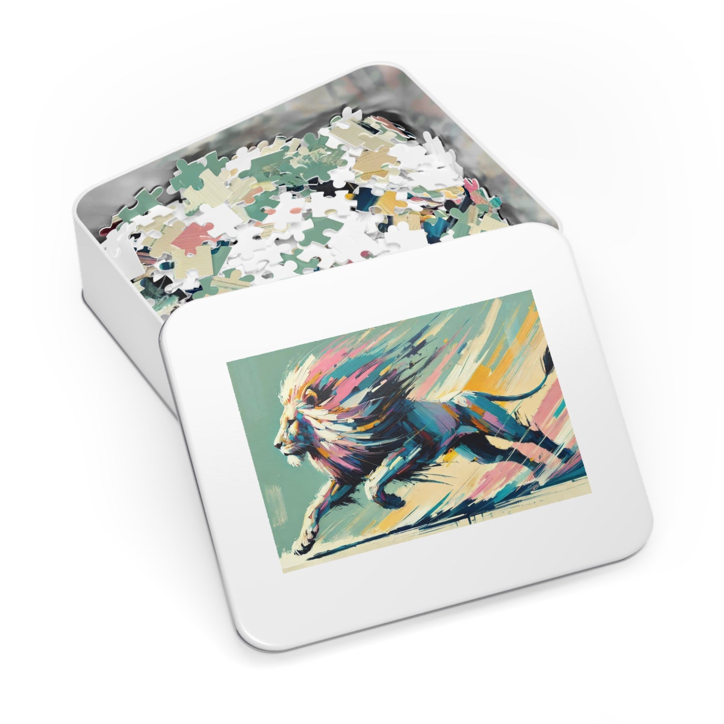 Majestic Momentum: The Racing Lion