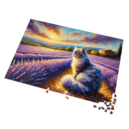 A Cat Among the Lavender Fields in Provence