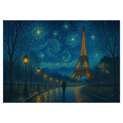 Starry Night Over the Eiffel Tower: A Parisian Dream