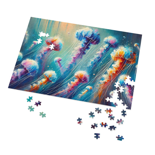 Ethereal Drift: Jellyfish in the Watercolor Deep