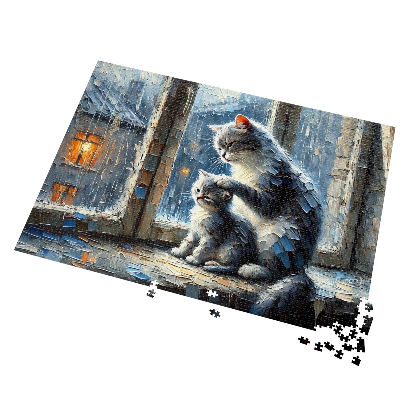 Rain Window Cat Duet