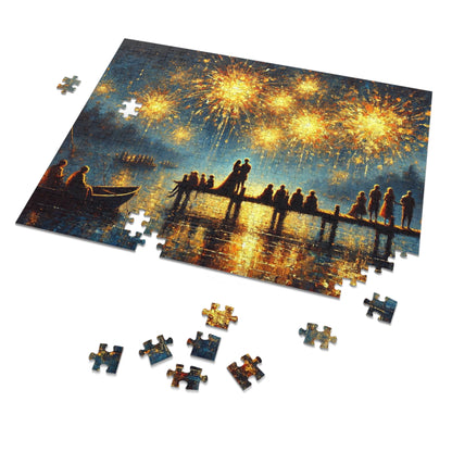 Silent Fireworks: A Nocturne by the Lake