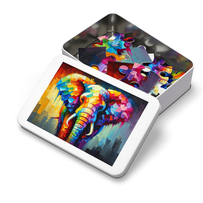 Rainbow Elephant: A Palette Knife Portrait
