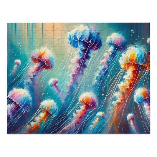 Ethereal Drift: Jellyfish in the Watercolor Deep