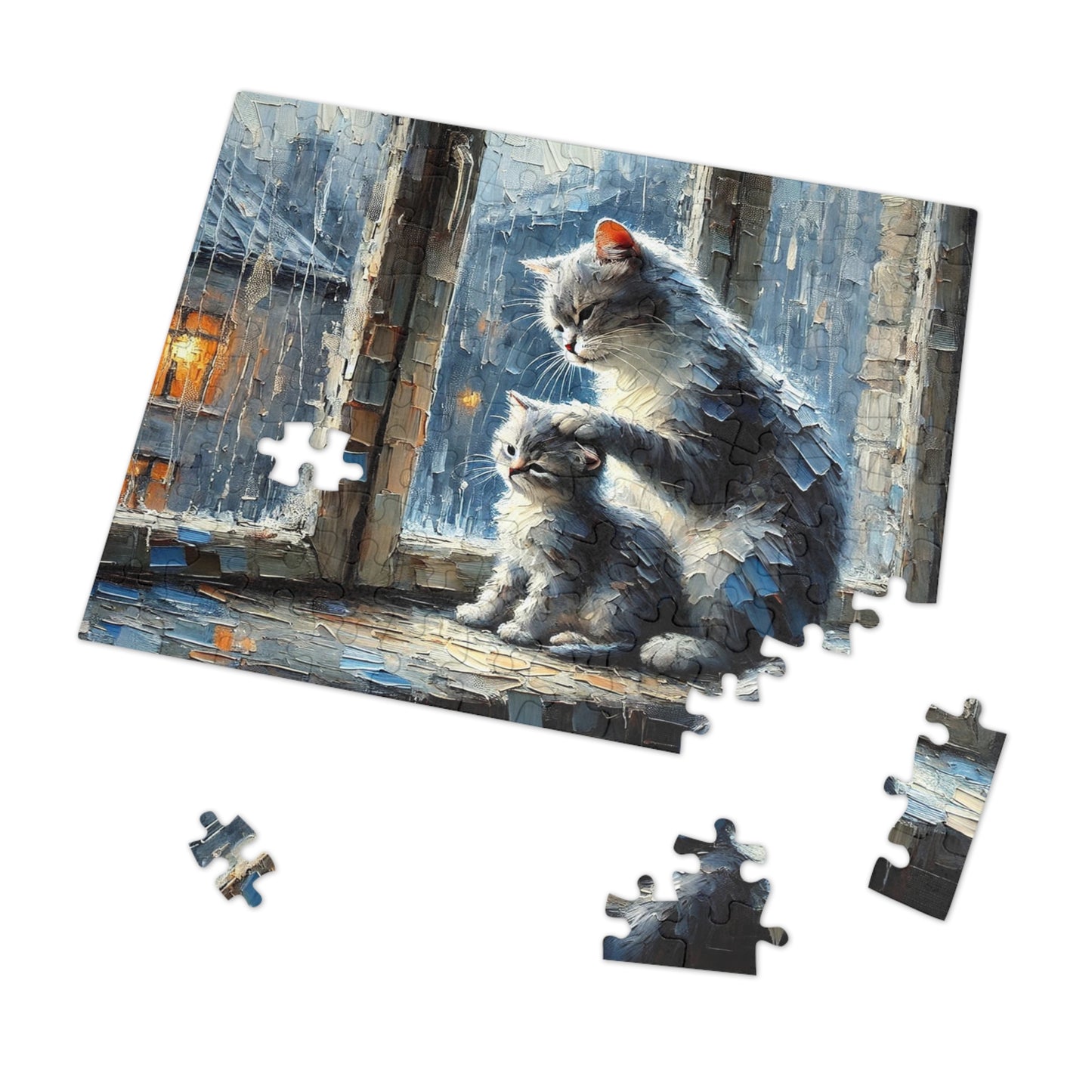 Rain Window Cat Duet